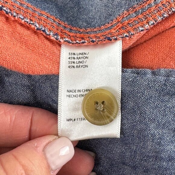 Weatherproof Vintage Salmon Men's 34 Linen Blend Shorts Beach Vacation Summer - Picture 6 of 10